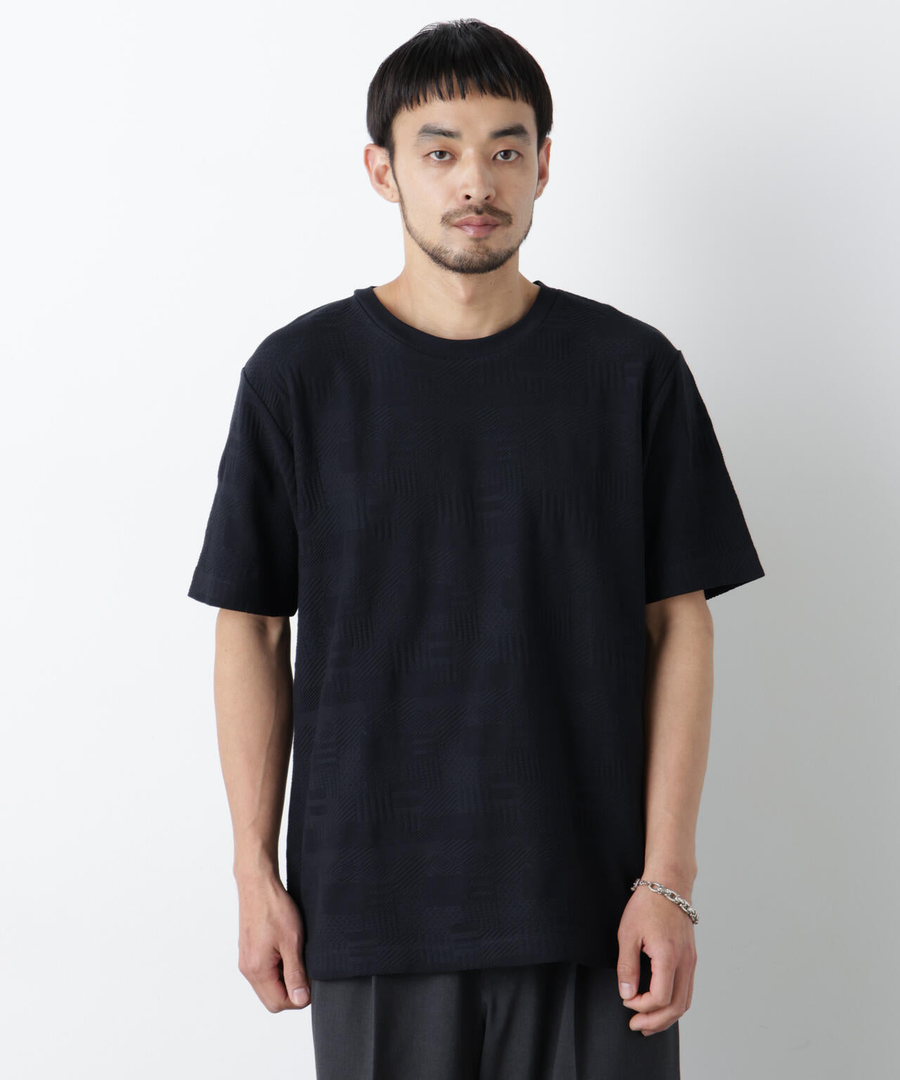リンクスジャガードTシャツ 半袖