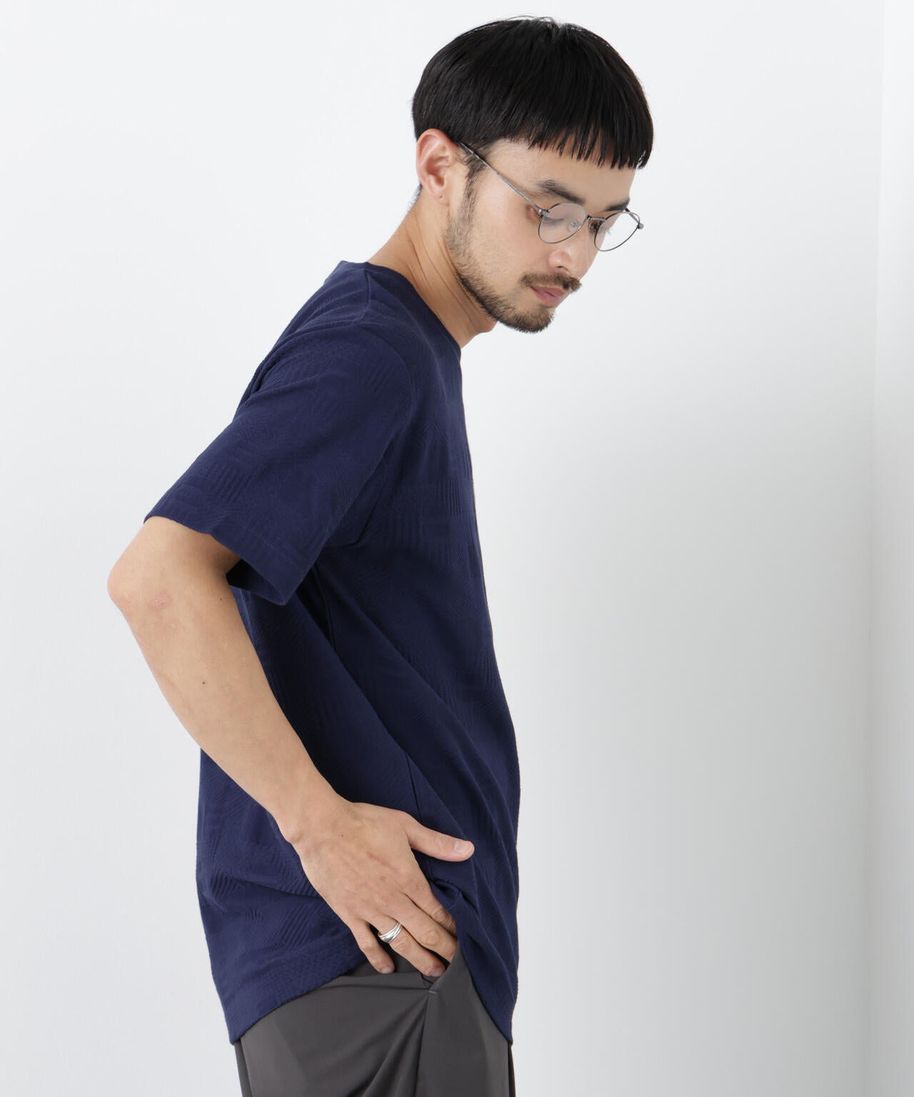 リンクスジャガードTシャツ 半袖
