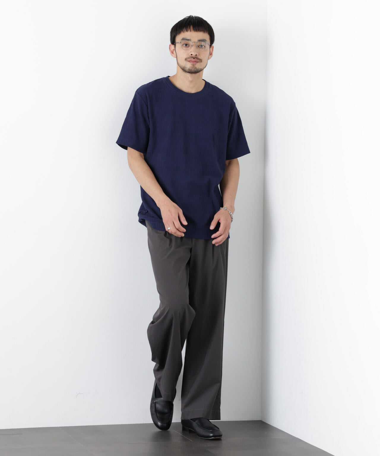 リンクスジャガードTシャツ 半袖