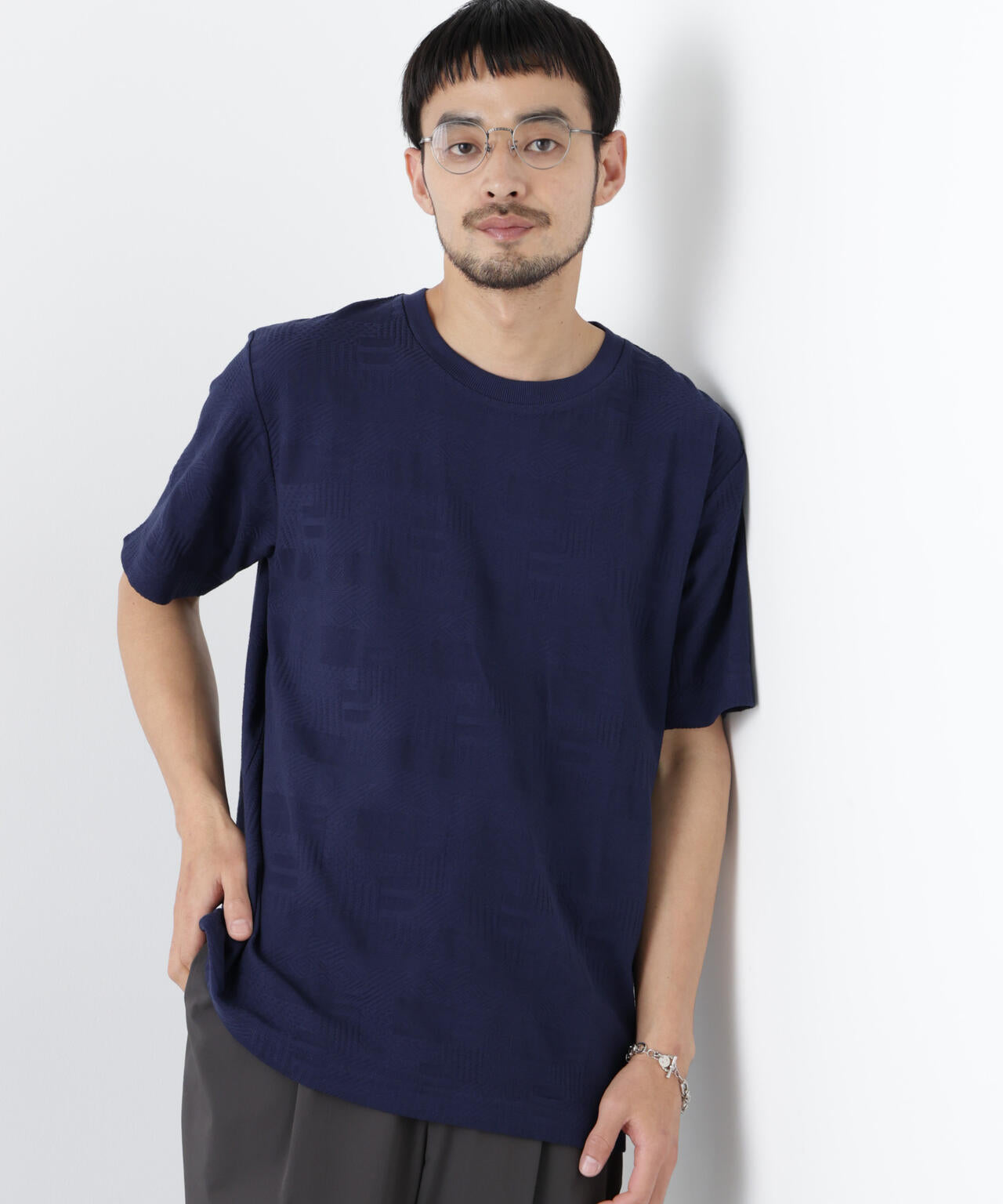 リンクスジャガードTシャツ 半袖