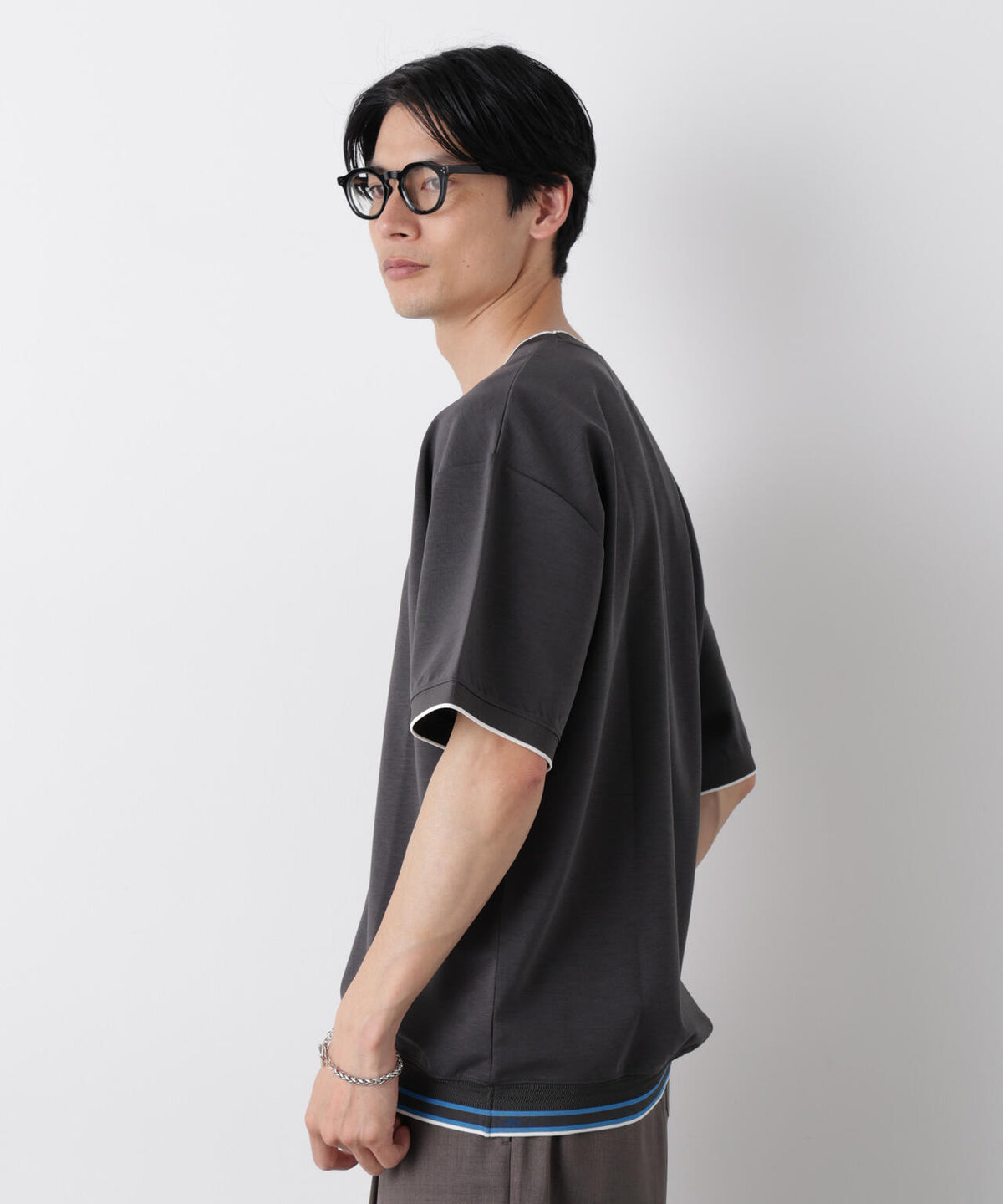 リブスムースTシャツ 半袖