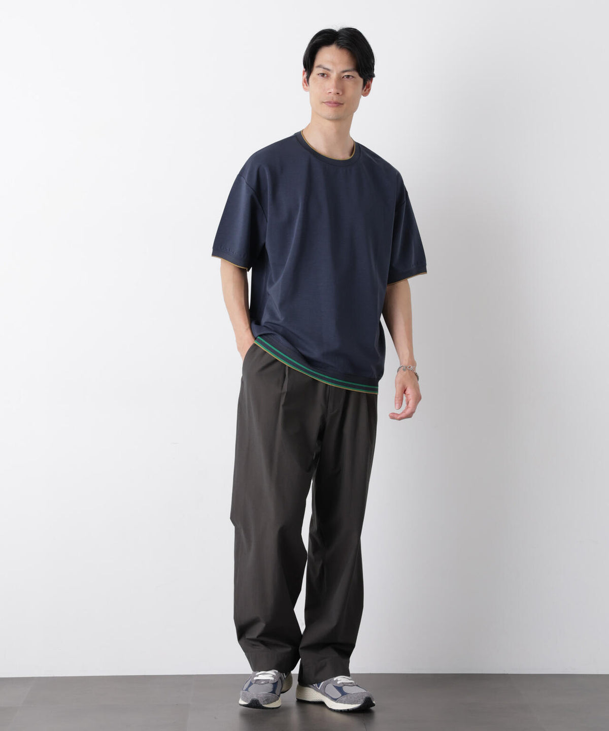 リブスムースTシャツ 半袖
