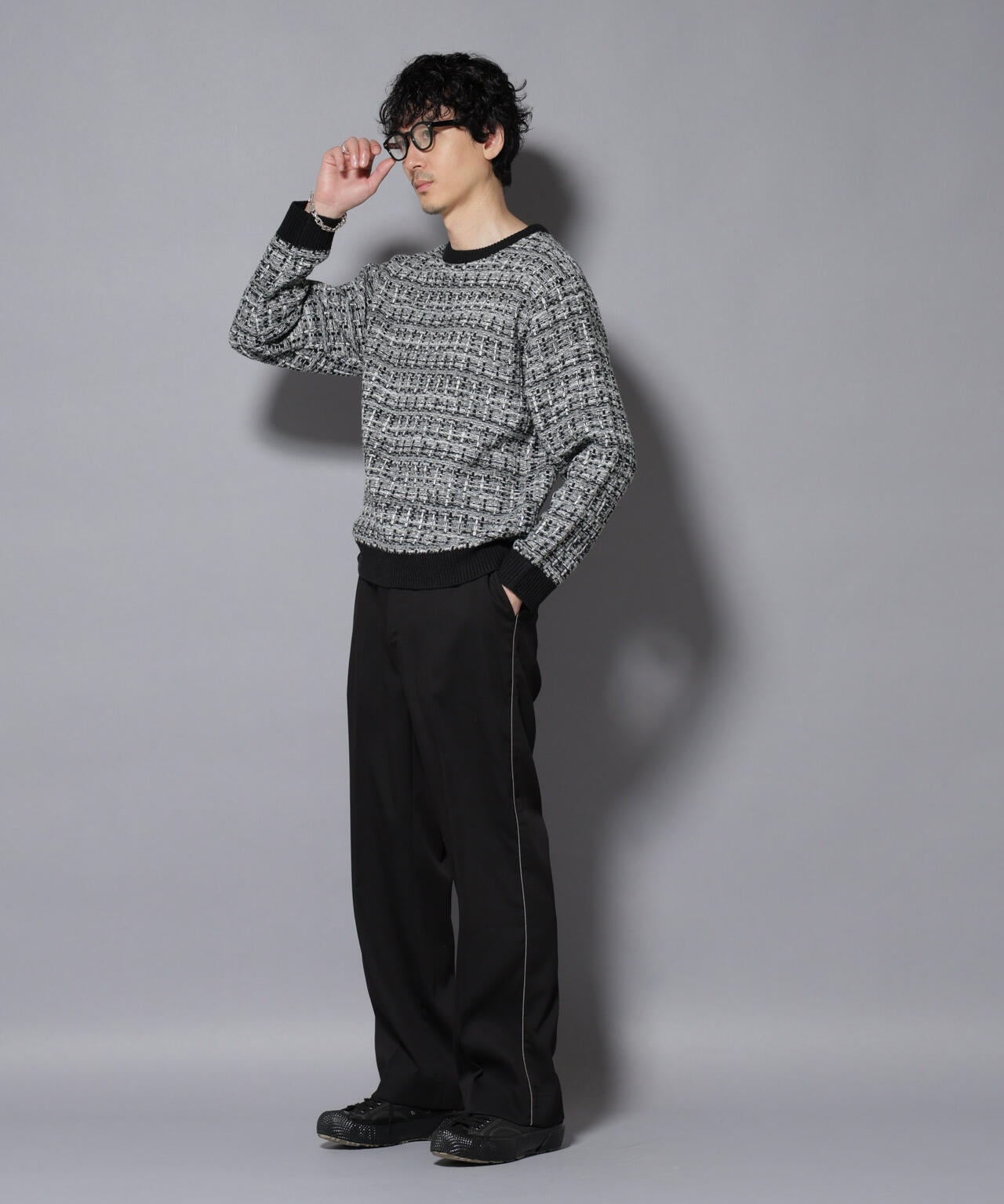 ウォーム側章ストレートスラックス