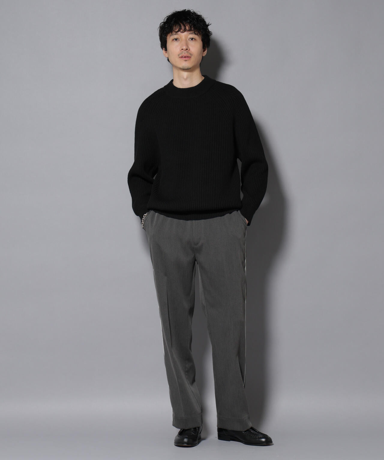 ウォーム側章ストレートスラックス