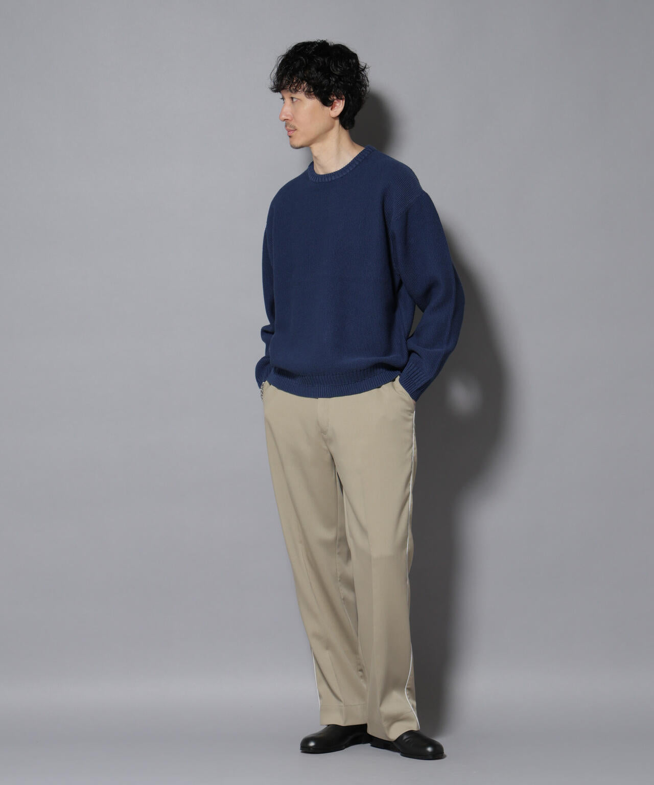 ウォーム側章ストレートスラックス