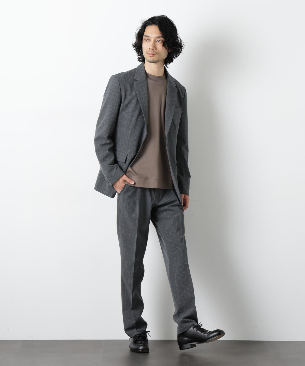 ALWAYS EASY ワンタックスラックス(セットアップ可)