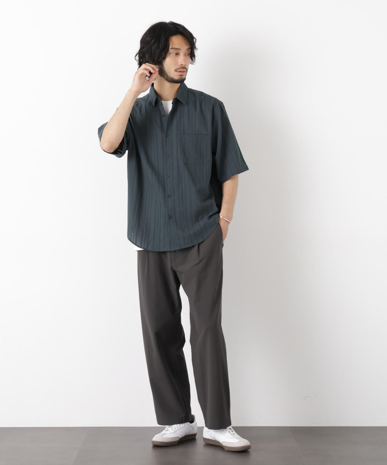 ストレッチワイドアンクルイージーパンツ