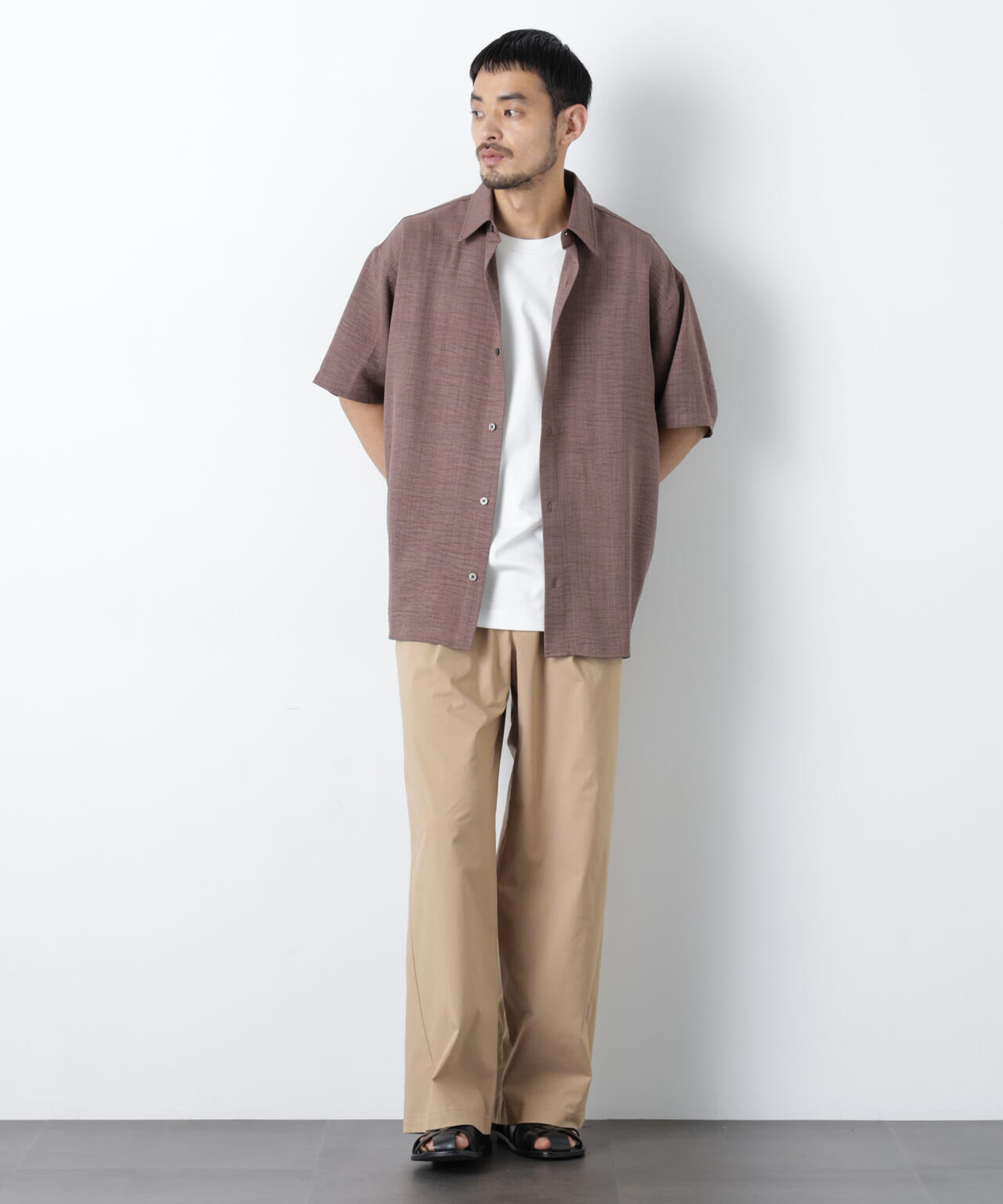 WEB限定/COOLMAX (R) バギーストレートスラックス