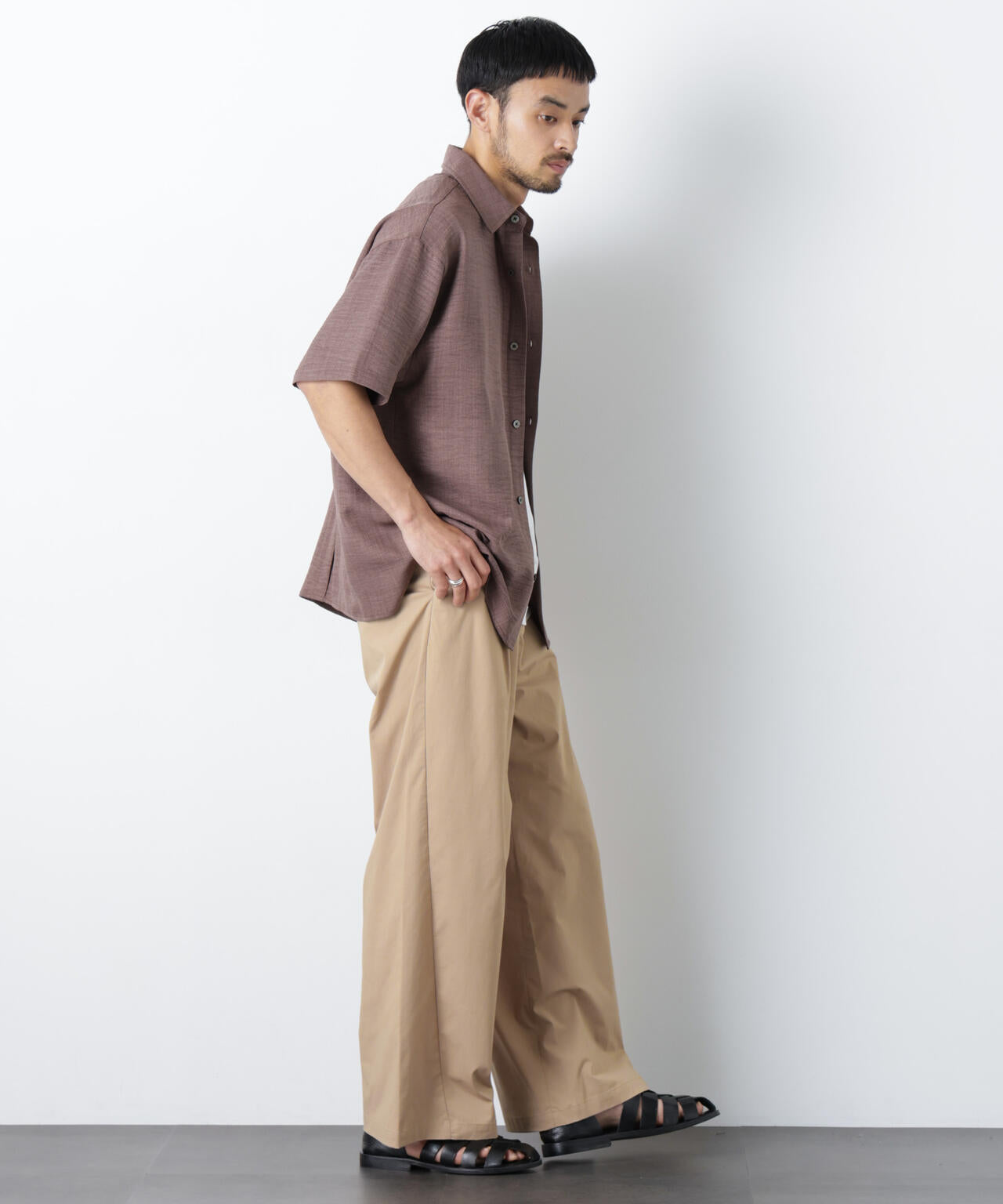 WEB限定/COOLMAX (R) バギーストレートスラックス