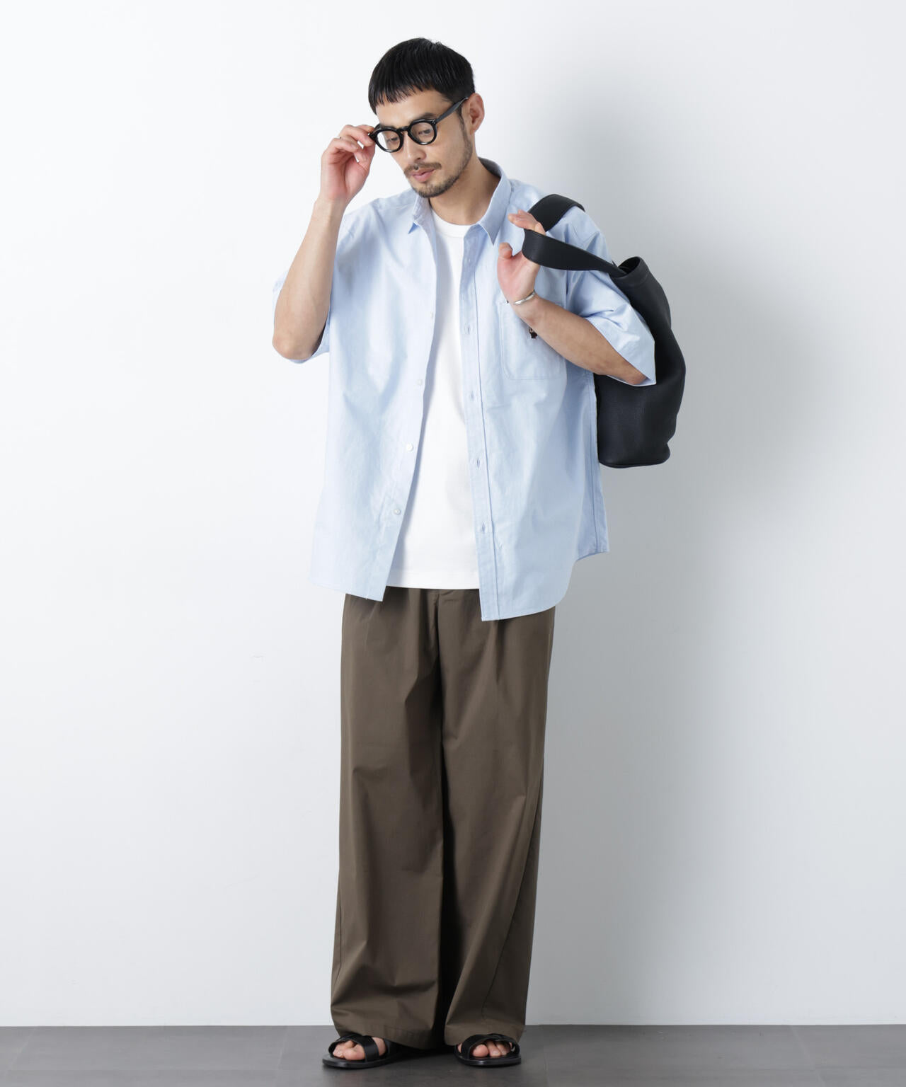WEB限定/COOLMAX (R) バギーストレートスラックス