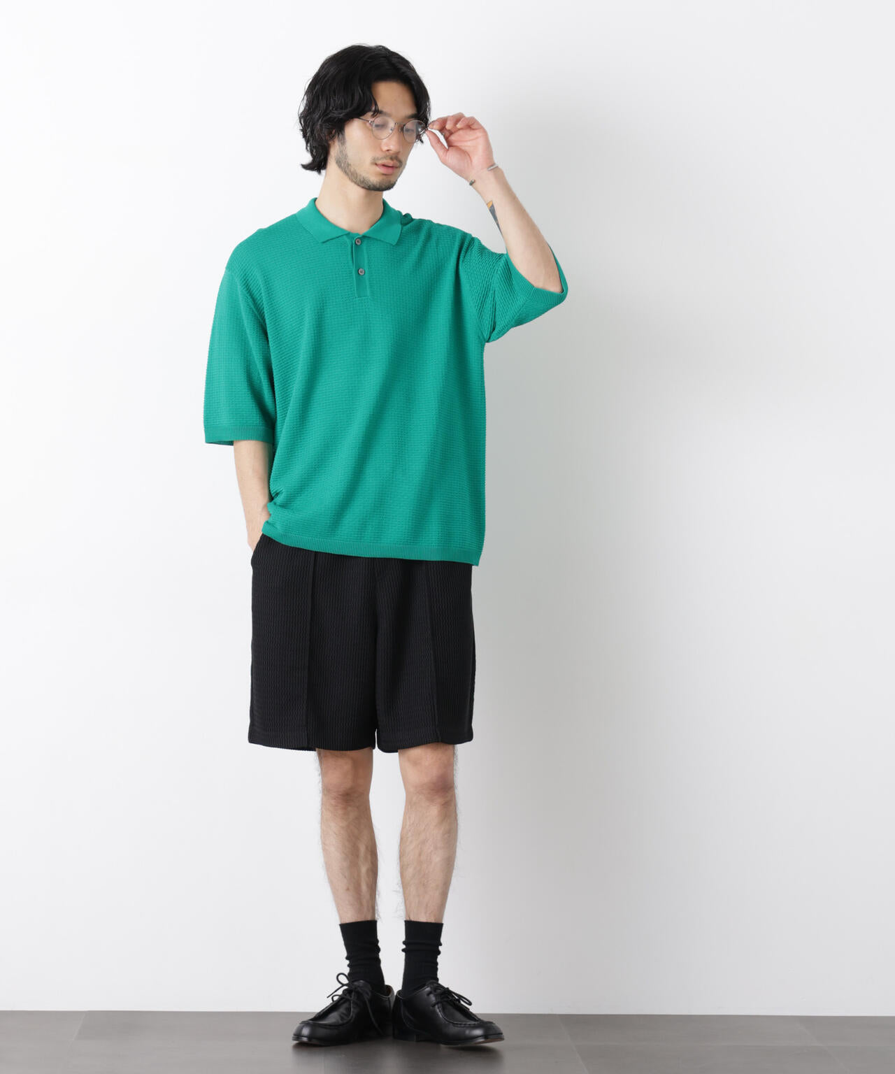 ジャガードニットソーショートパンツ(セットアップ可)