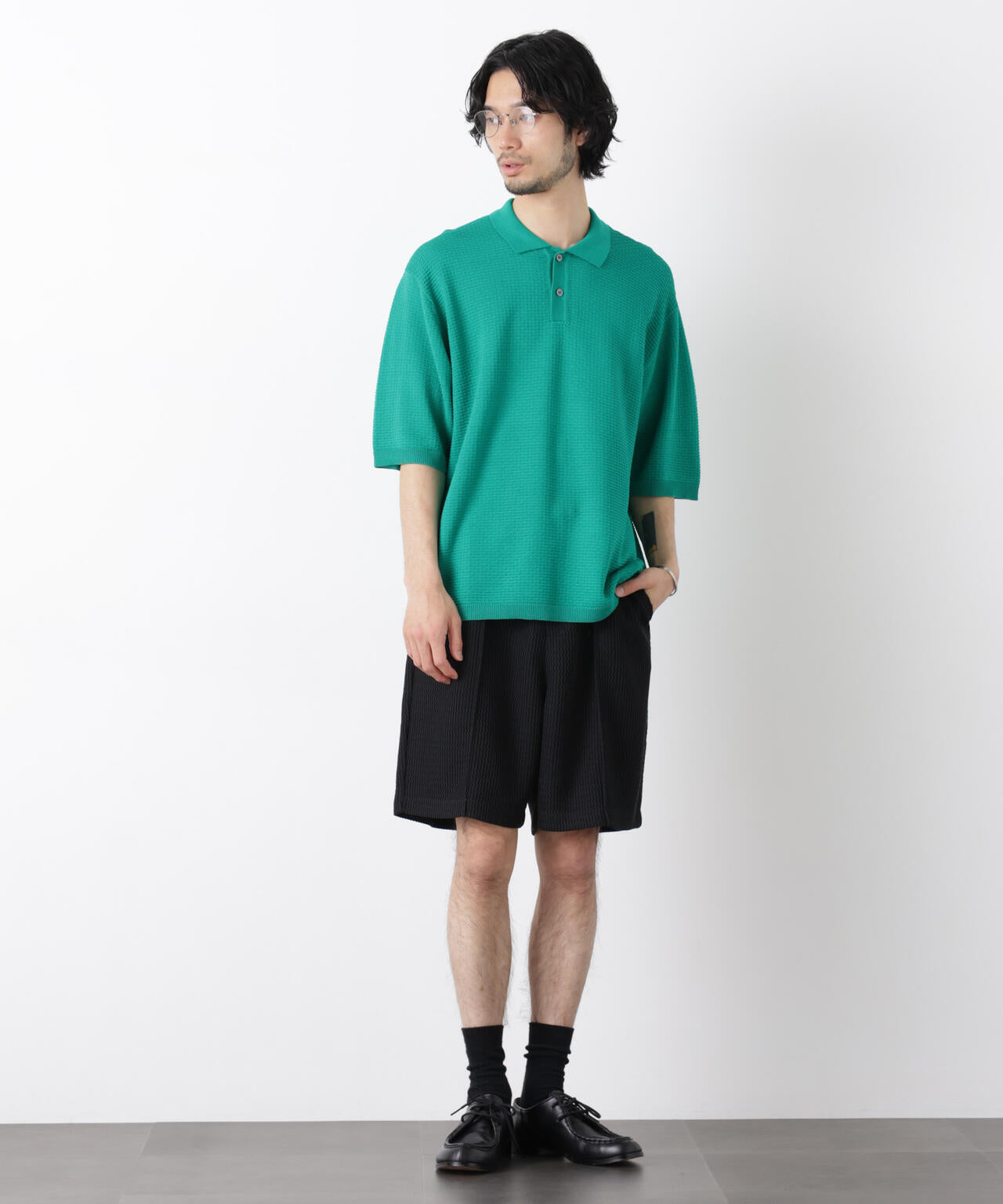 ジャガードニットソーショートパンツ(セットアップ可)