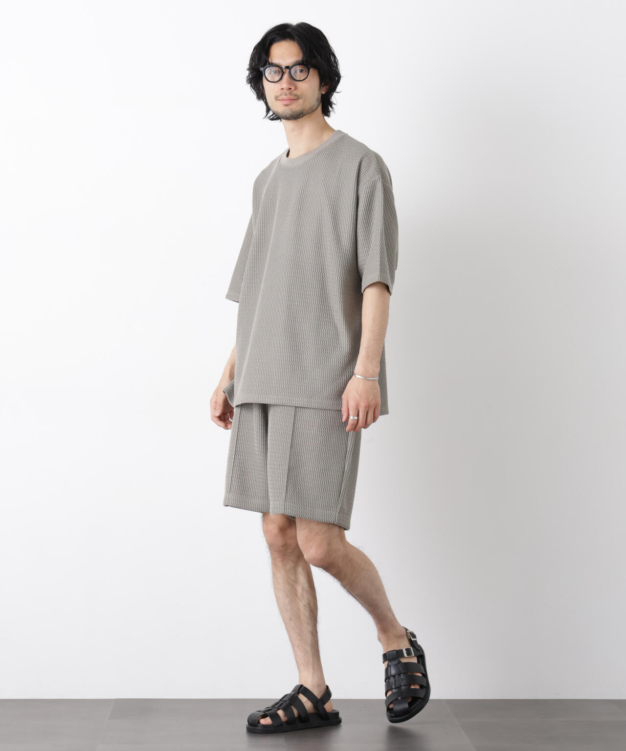ジャガードニットソーショートパンツ(セットアップ可)