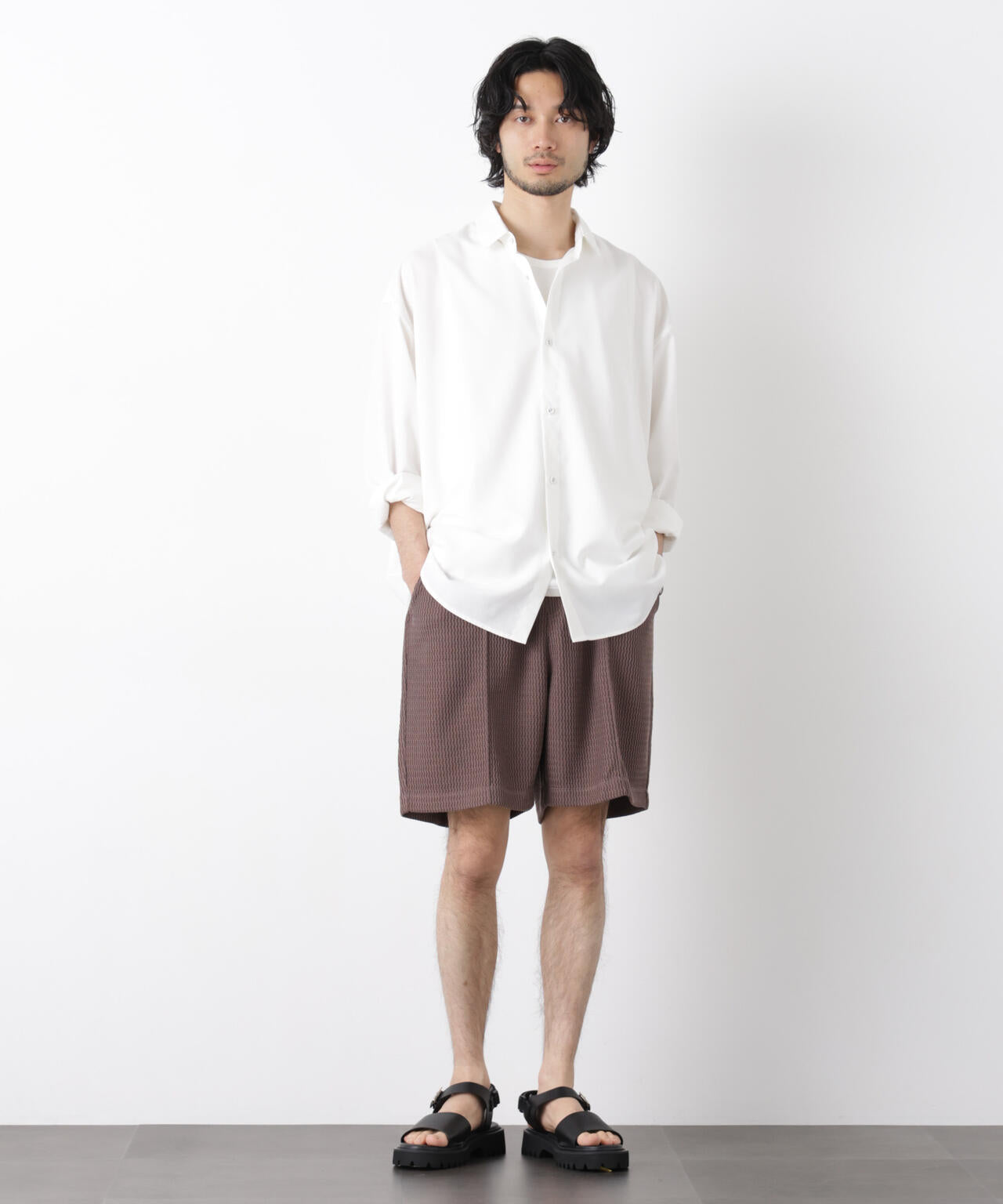 ジャガードニットソーショートパンツ(セットアップ可)