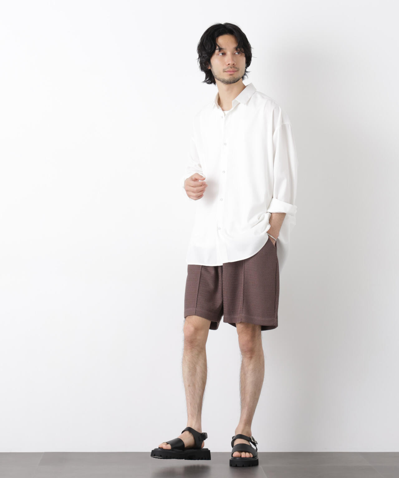 ジャガードニットソーショートパンツ(セットアップ可)