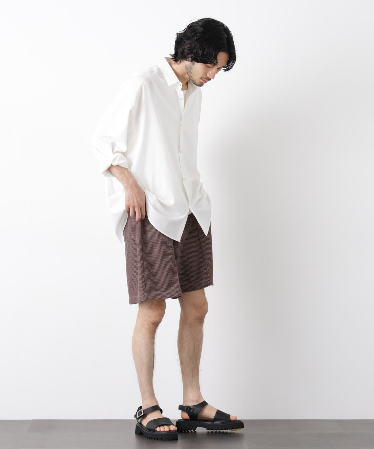 ジャガードニットソーショートパンツ(セットアップ可)