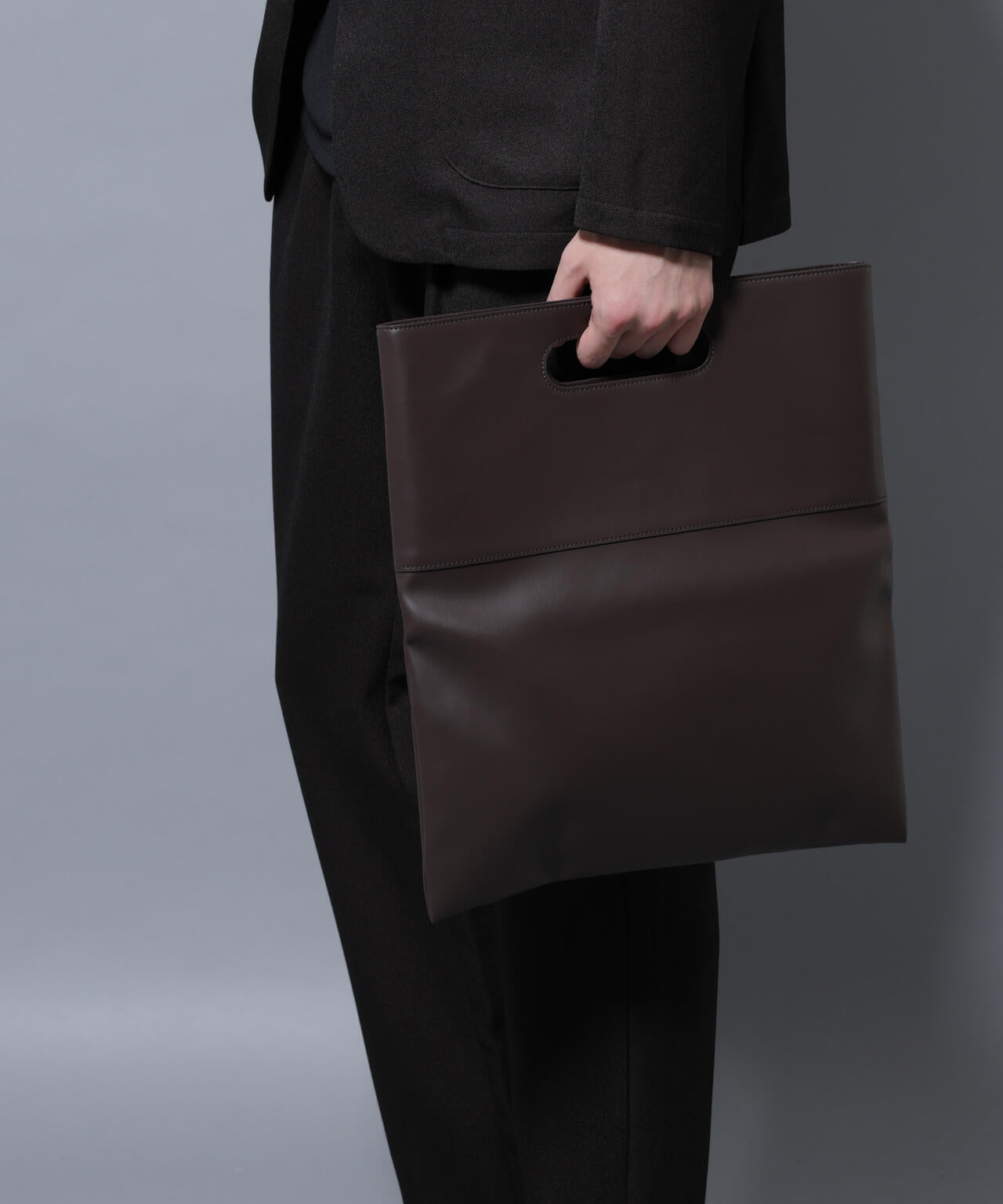 WEB限定/シンセティックレザー2WAYクラッチバッグ