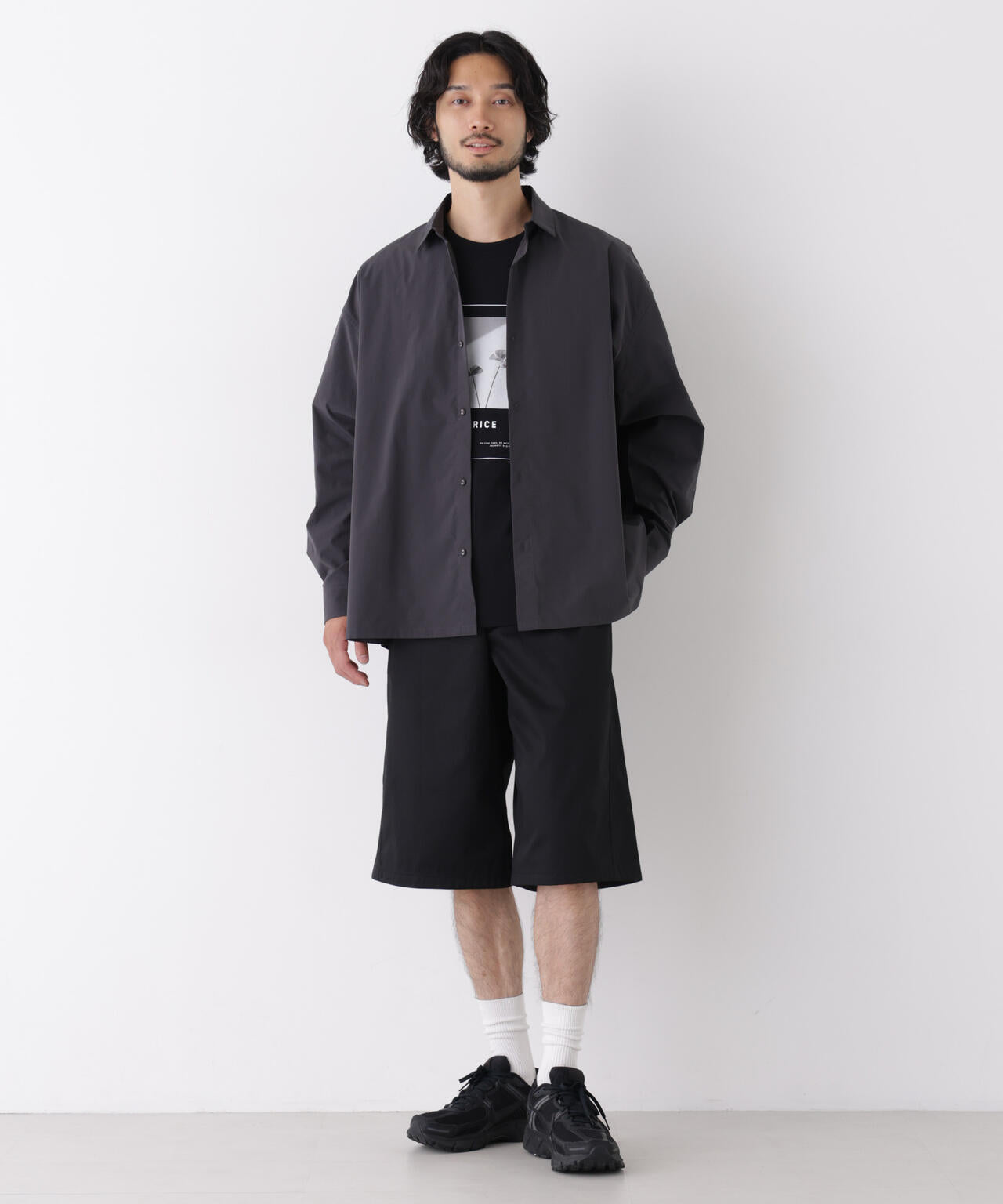 CAVE(R)ビッグドレープスクウェアシャツ 長袖
