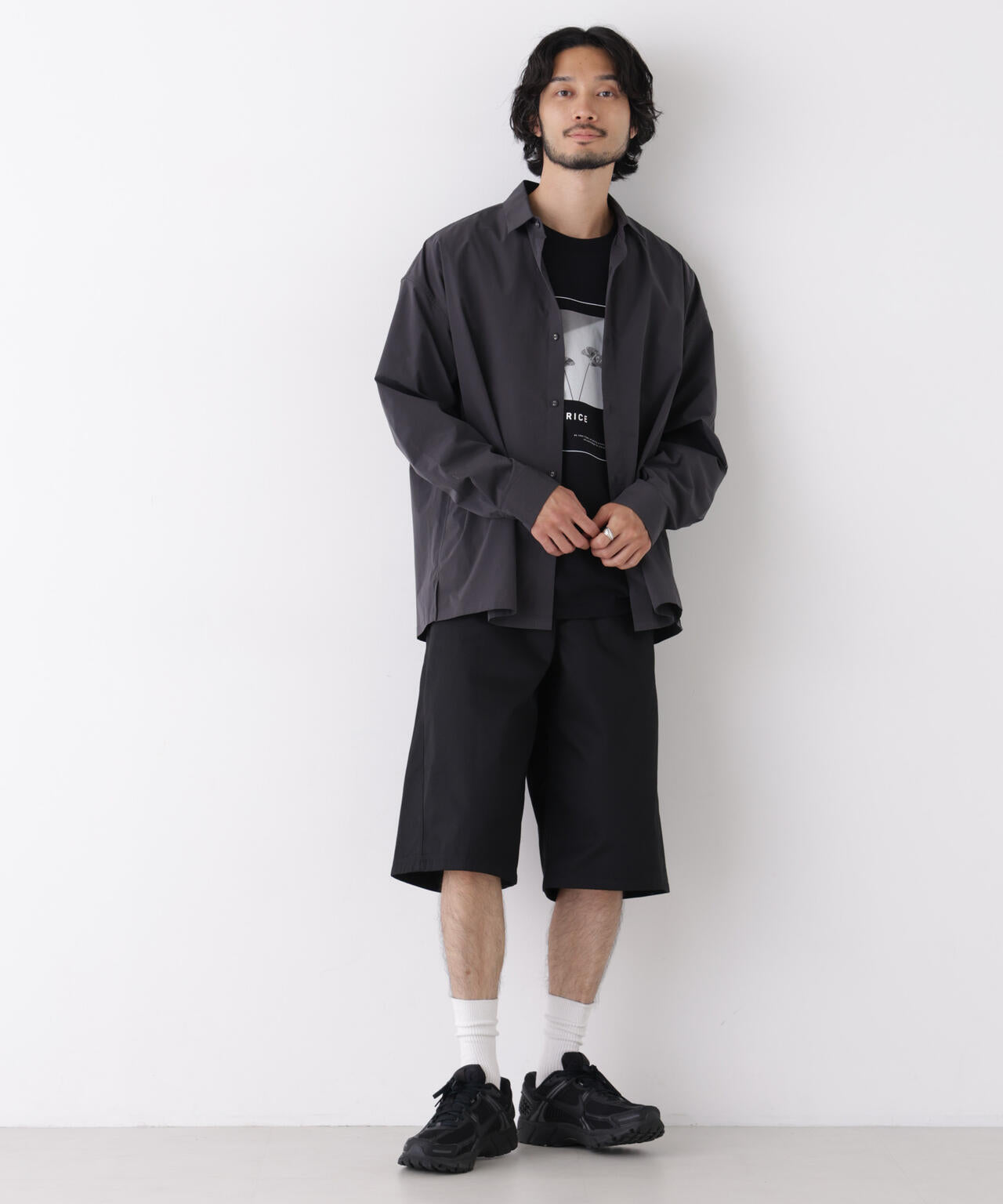 CAVE(R)ビッグドレープスクウェアシャツ 長袖