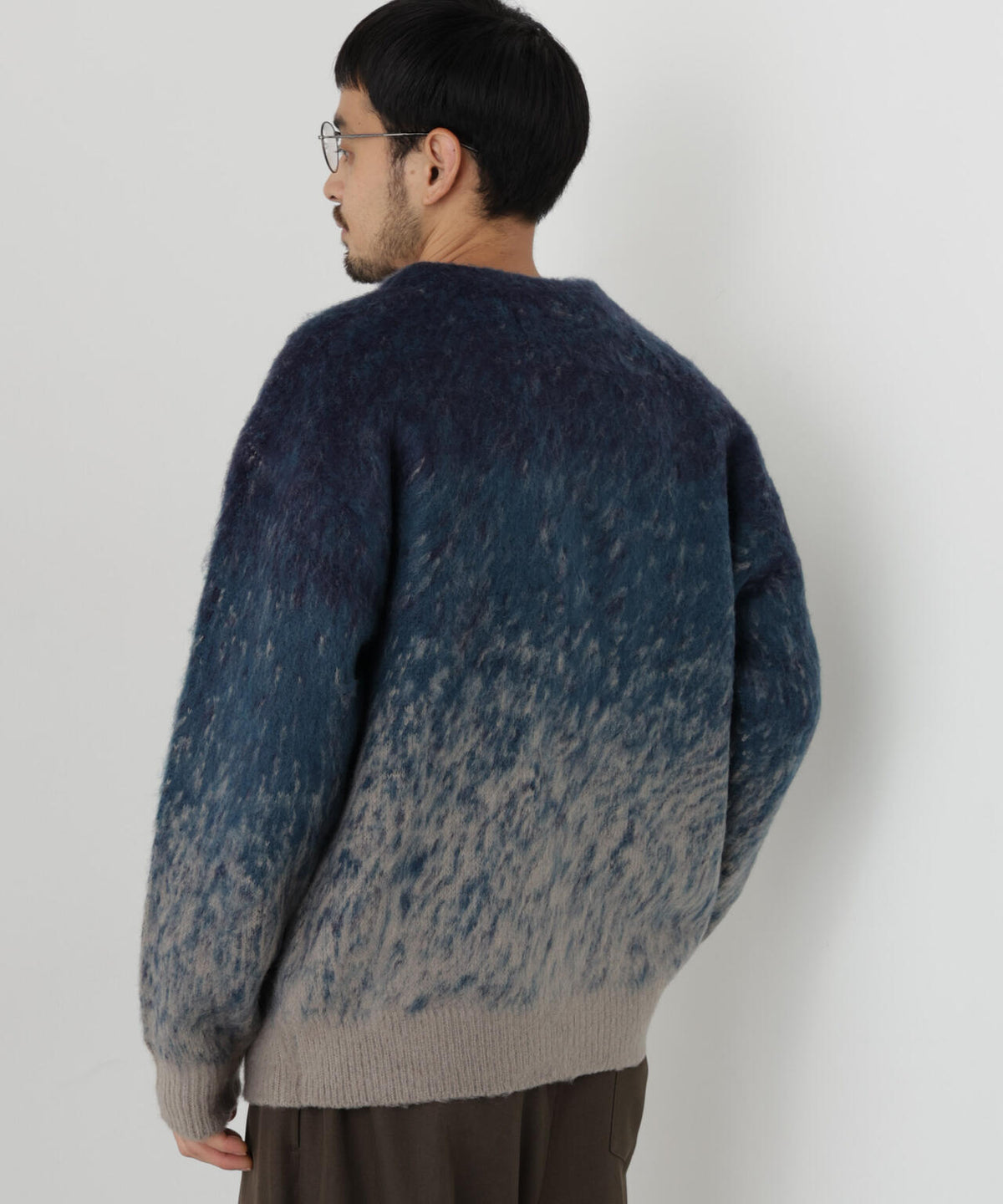 モヘヤライクパターンカーディガン