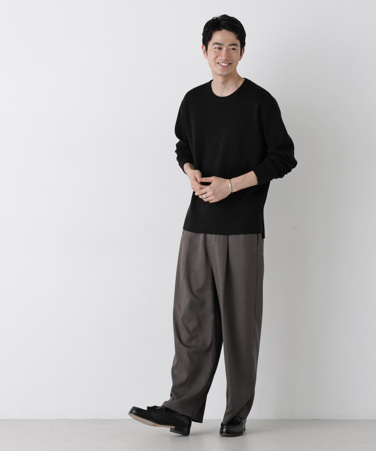 タスマニアウールミックス ミラノリブリラックスニット