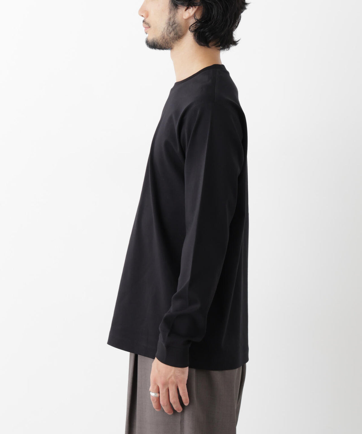 アンチスメルクルーネックTシャツ 長袖