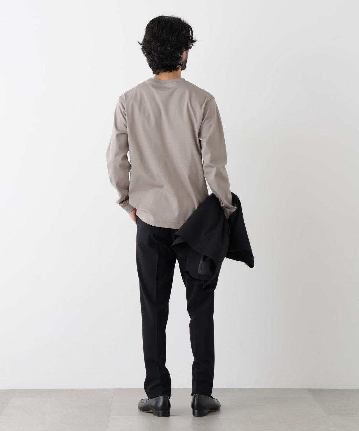 アンチスメルクルーネックTシャツ 長袖