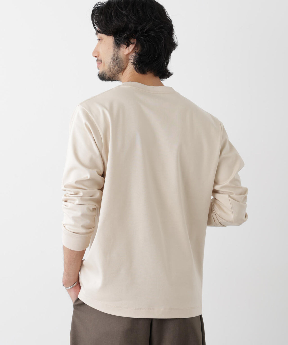 アンチスメルクルーネックTシャツ 長袖
