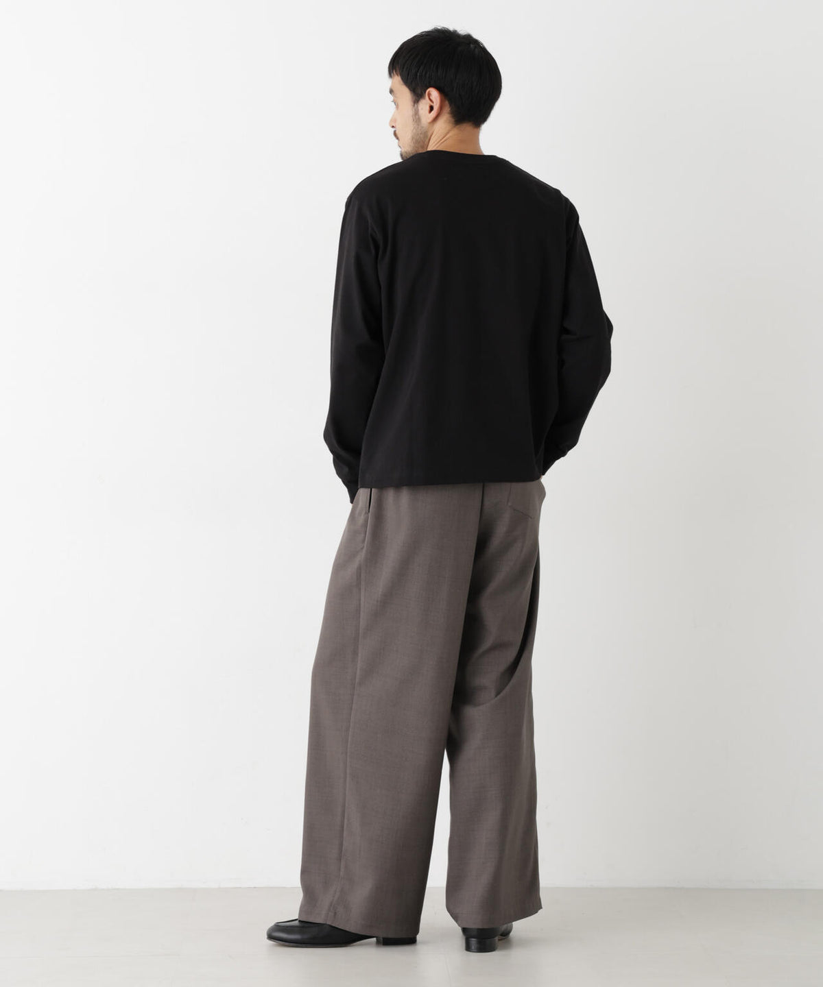 WEB限定/度詰めプレーティングクロップドTシャツ長袖