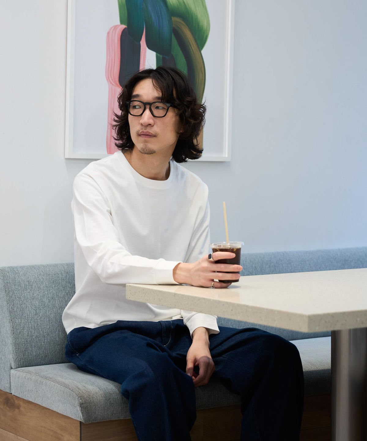 WEB限定/度詰めプレーティングクロップドTシャツ長袖