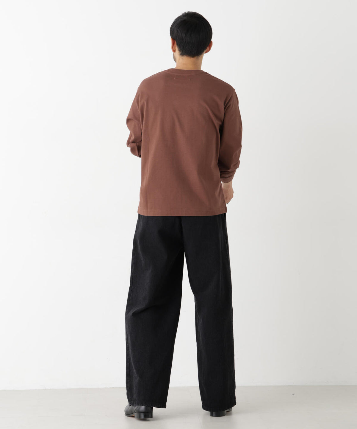 WEB限定/度詰めプレーティングクロップドTシャツ長袖