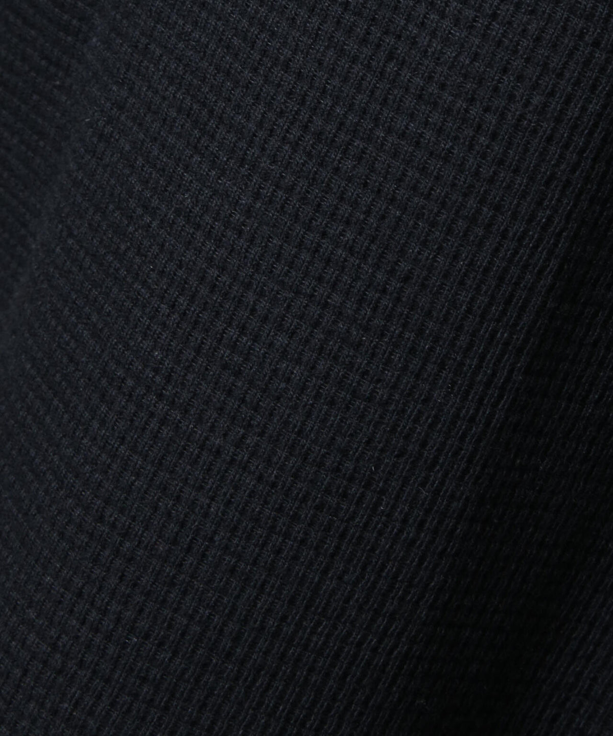 NORMANBROS/ショート丈ワッフルヘンリーネックTシャツ 半袖