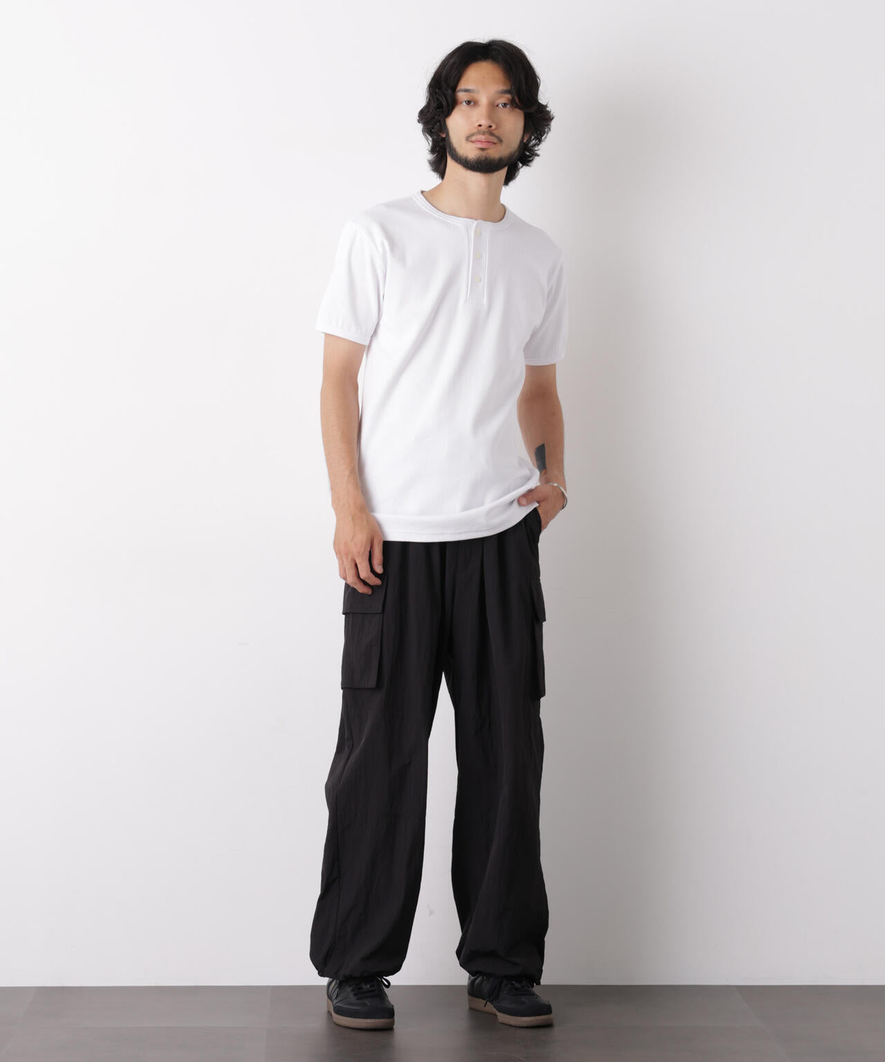 リブフライスヘンリーTシャツ 半袖
