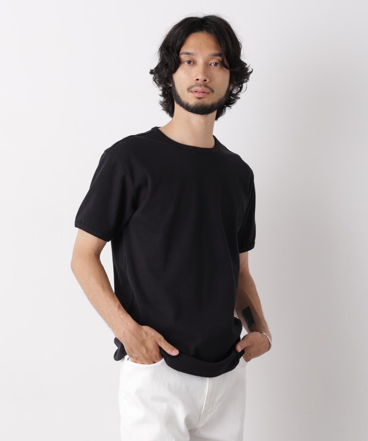 リブフライスTシャツ 半袖