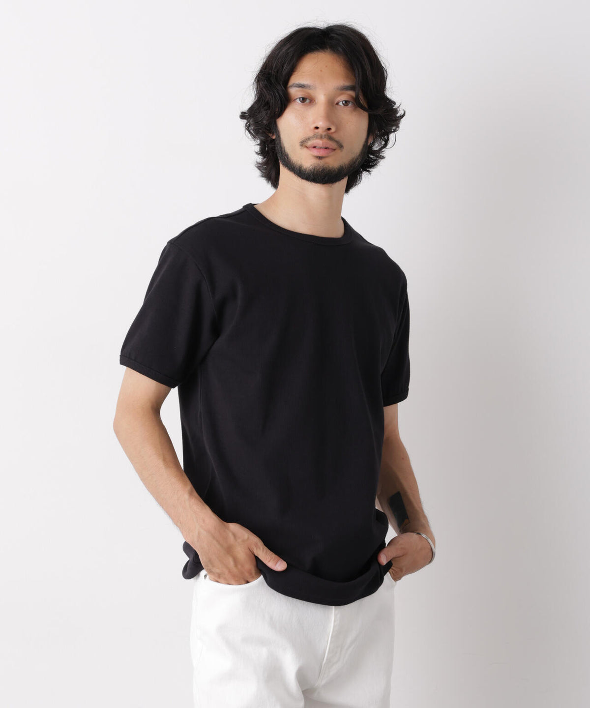 リブフライスTシャツ 半袖
