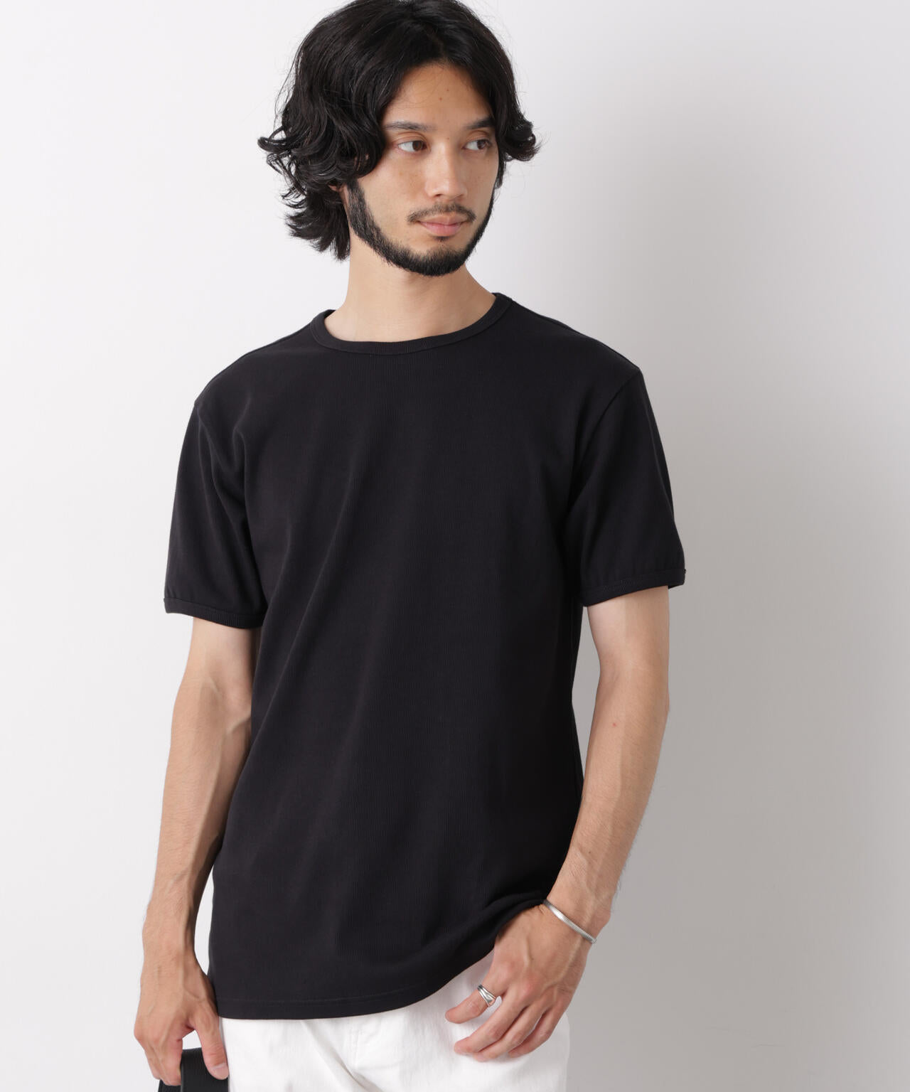 リブフライスTシャツ 半袖