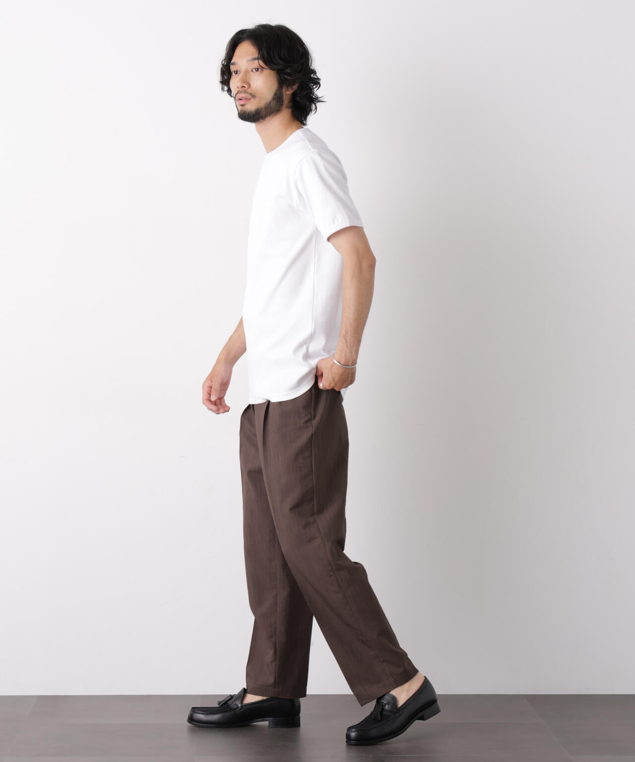 リブフライスTシャツ 半袖