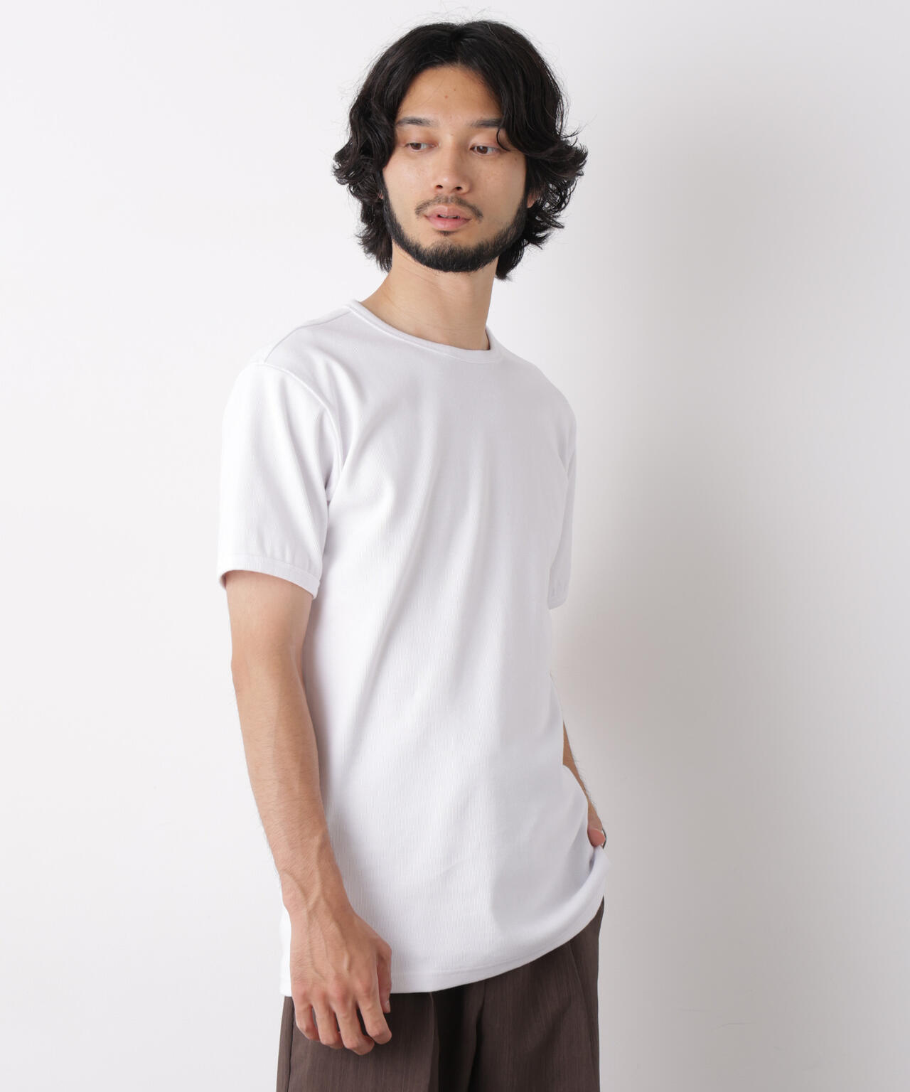 リブフライスTシャツ 半袖
