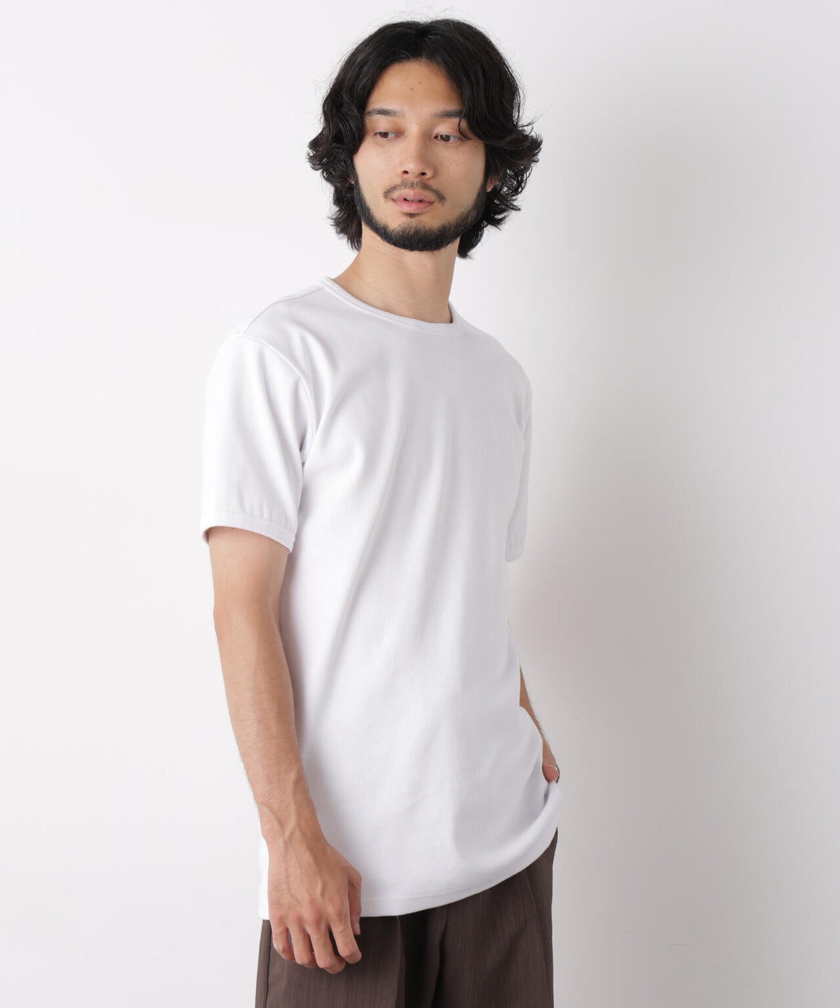 リブフライスTシャツ 半袖