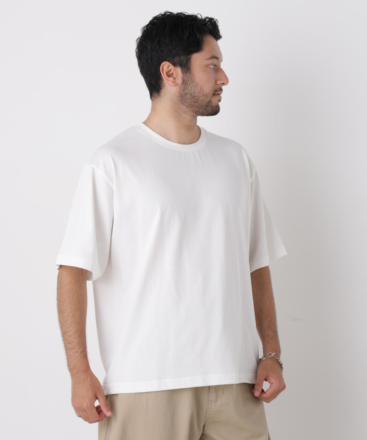 USAコットン×COOLMAX(R)ワイドTシャツ 半袖