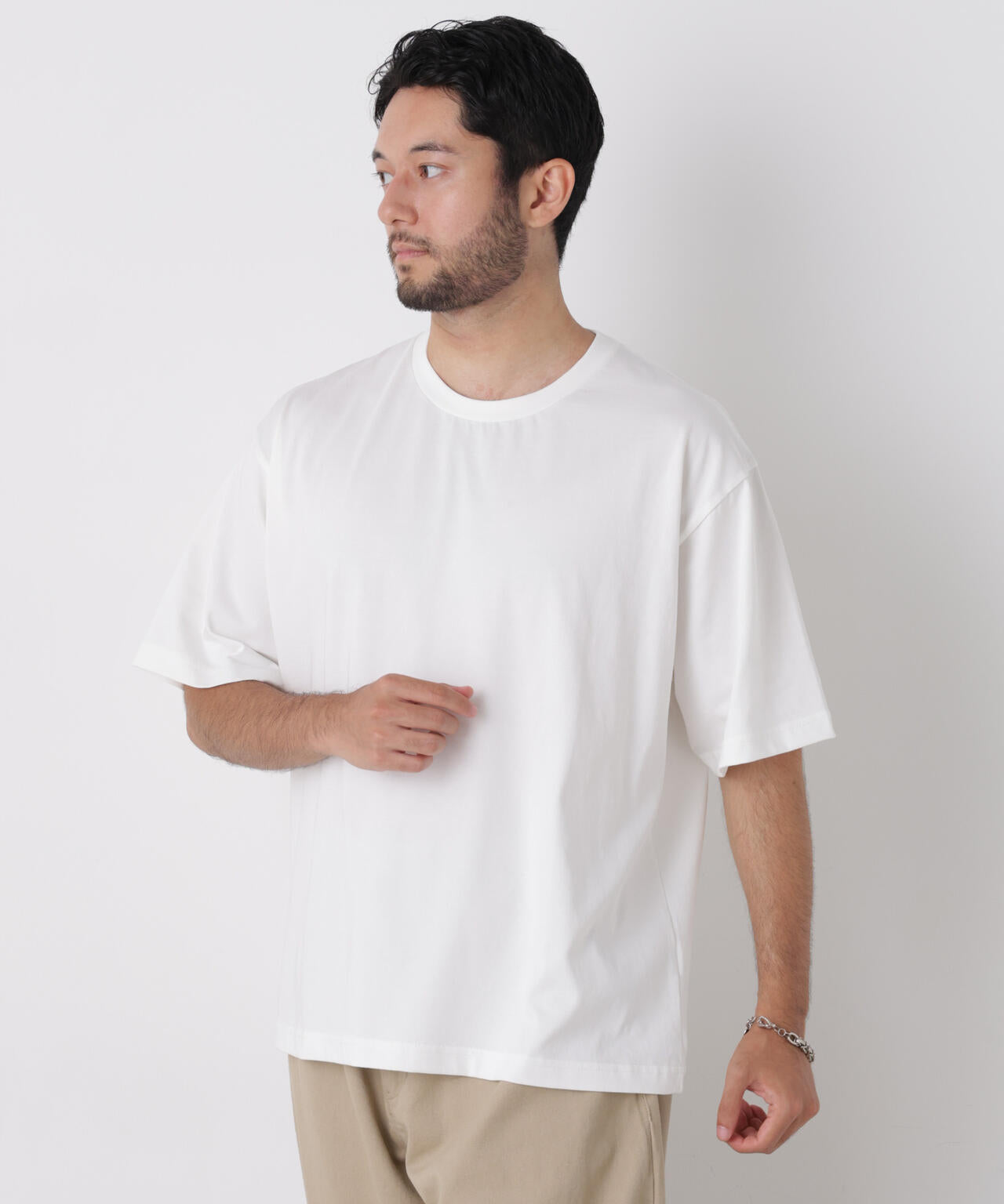 USAコットン×COOLMAX(R)ワイドTシャツ 半袖