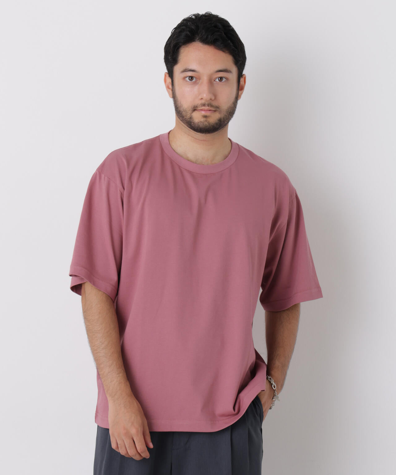 USAコットン×COOLMAX(R)ワイドTシャツ 半袖
