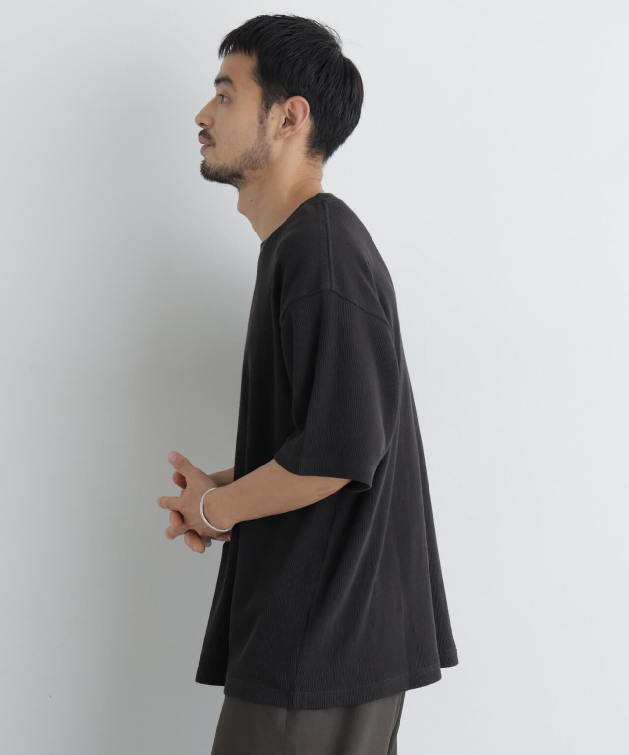 USAコットン×COOLMAX(R) ワッフルワイドTシャツ半袖