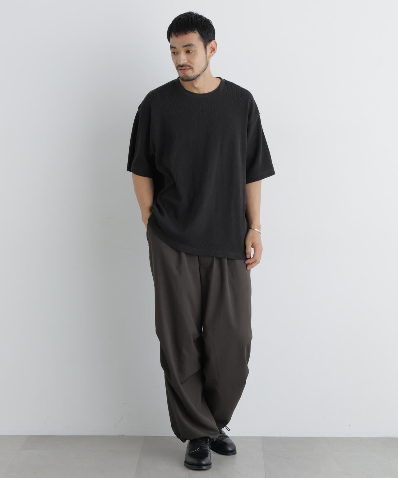 USAコットン×COOLMAX(R) ワッフルワイドTシャツ半袖