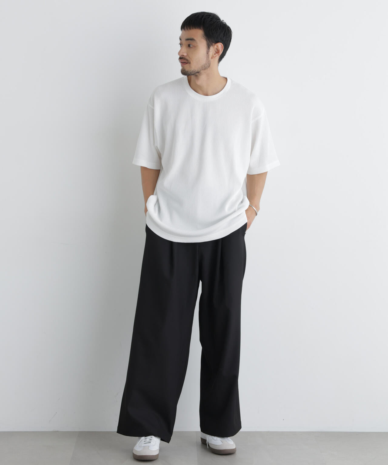 USAコットン×COOLMAX(R) ワッフルワイドTシャツ半袖