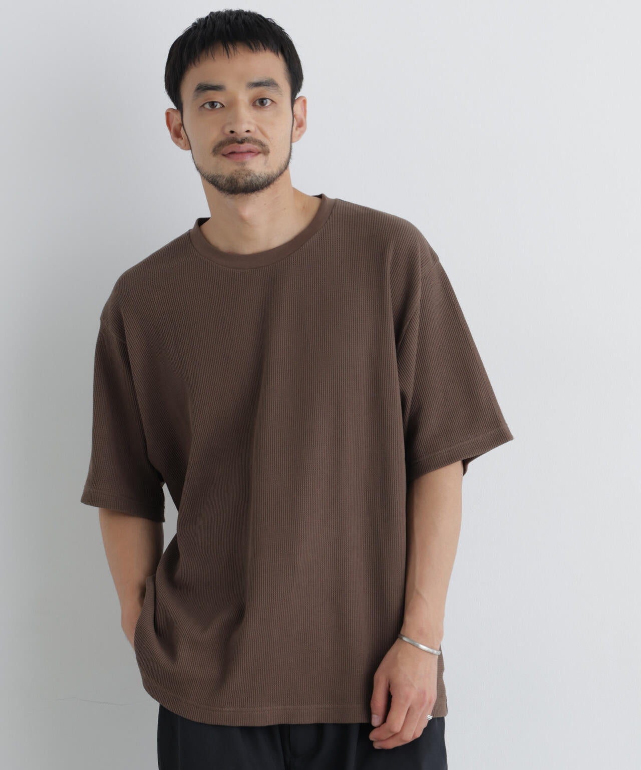 USAコットン×COOLMAX(R) ワッフルワイドTシャツ半袖