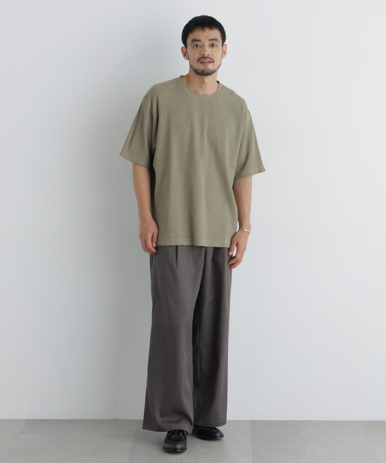 USAコットン×COOLMAX(R) ワッフルワイドTシャツ半袖