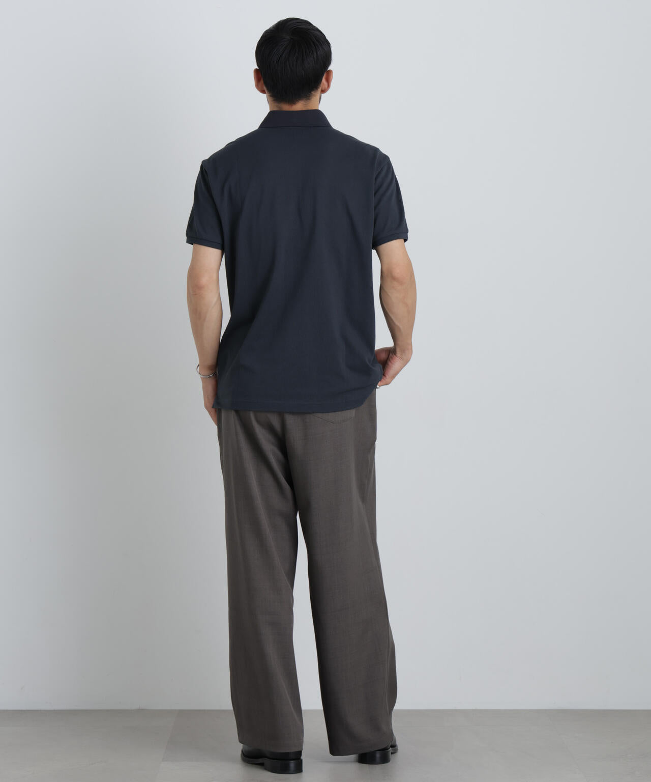 ナノファイン 比翼ポロ 半袖