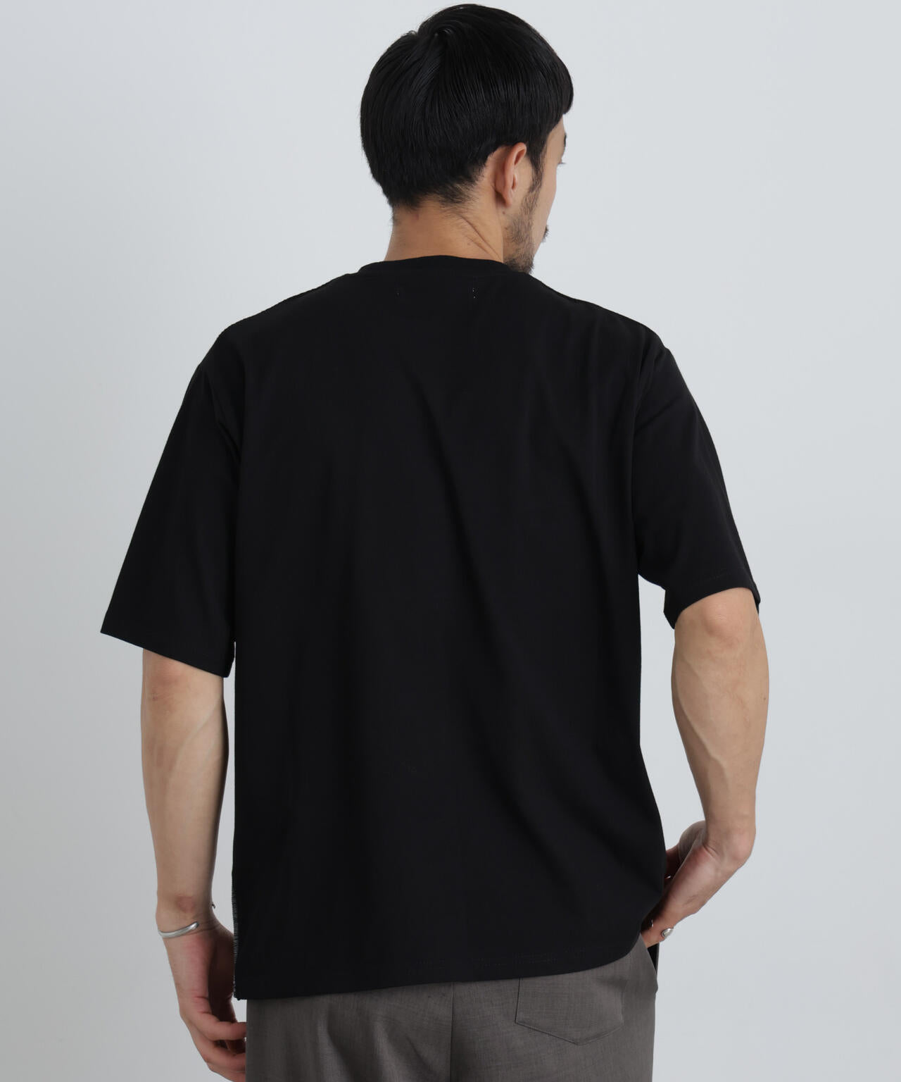 ニットコンビボーダーTシャツ 半袖