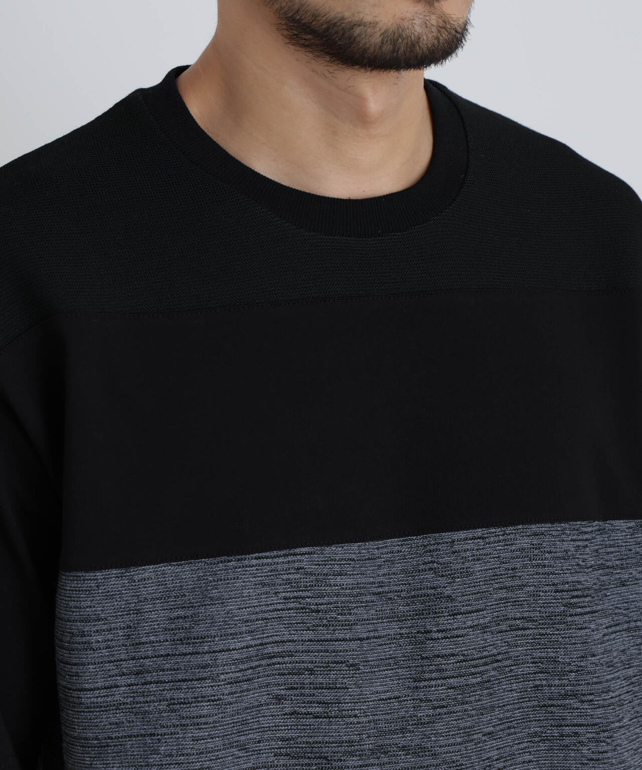 ニットコンビボーダーTシャツ 半袖